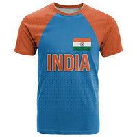 Custom India Cricket Mix Paisley Pattern T Shirt - Wonder Print Shop