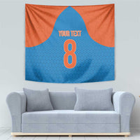 Custom India Cricket Mix Paisley Pattern Tapestry - Wonder Print Shop