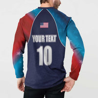 Custom USA Cricket Button Sweatshirt With Flag Style - Wonder Print Shop