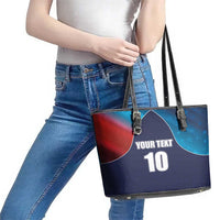 Custom USA Cricket Leather Tote Bag With Flag Style - Wonder Print Shop