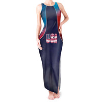 Custom USA Cricket Tank Maxi Dress With Flag Style - Wonder Print Shop