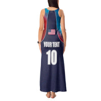 Custom USA Cricket Tank Maxi Dress With Flag Style - Wonder Print Shop