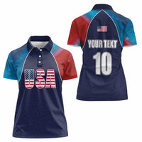 Custom USA Cricket Women Polo Shirt With Flag Style - Wonder Print Shop