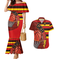 Basketball Fan Jersey Germany Couples Matching Mermaid Dress and Hawaiian Shirt Die Mannschaft 2025 - Wonder Print Shop