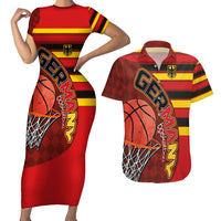 Basketball Fan Jersey Germany Couples Matching Short Sleeve Bodycon Dress and Hawaiian Shirt Die Mannschaft 2025 - Wonder Print Shop