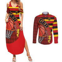 Basketball Fan Jersey Germany Couples Matching Summer Maxi Dress and Long Sleeve Button Shirt Die Mannschaft 2025 - Wonder Print Shop