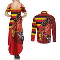 Basketball Fan Jersey Germany Couples Matching Summer Maxi Dress and Long Sleeve Button Shirt Die Mannschaft 2025 - Wonder Print Shop