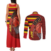 Basketball Fan Jersey Germany Couples Matching Tank Maxi Dress and Long Sleeve Button Shirt Die Mannschaft 2025 - Wonder Print Shop