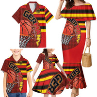 Basketball Fan Jersey Germany Family Matching Mermaid Dress and Hawaiian Shirt Die Mannschaft 2025 - Wonder Print Shop