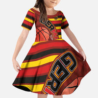 Basketball Fan Jersey Germany Family Matching Off Shoulder Maxi Dress and Hawaiian Shirt Die Mannschaft 2025 - Wonder Print Shop