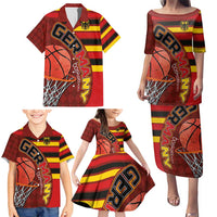 Basketball Fan Jersey Germany Family Matching Puletasi and Hawaiian Shirt Die Mannschaft 2025 - Wonder Print Shop