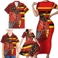 Basketball Fan Jersey Germany Family Matching Short Sleeve Bodycon Dress and Hawaiian Shirt Die Mannschaft 2025 - Wonder Print Shop