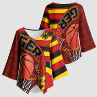 Basketball Fan Jersey Germany Kimono Sleeve Blouse Die Mannschaft 2025 - Wonder Print Shop