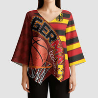 Basketball Fan Jersey Germany Kimono Sleeve Blouse Die Mannschaft 2025 - Wonder Print Shop