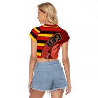 Basketball Fan Jersey Germany Raglan Cropped T Shirt Die Mannschaft 2025 - Wonder Print Shop