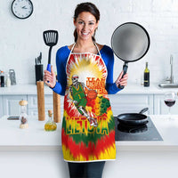 Lithuania Basketball Apron Champions Skeleton of The Baltic Tie Dye Style - Wonder Print Shop
