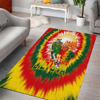 Lithuania Basketball Area Rug Champions Skeleton of The Baltic Tie Dye Style - Wonder Print Shop