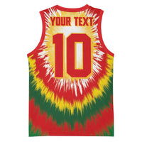 Custom Lithuania Basketball Basketball Jersey Champions Skeleton of The Baltic Tie Dye Style - Wonder Print Shop
