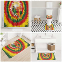 Lithuania Basketball Bathroom Set Champions Skeleton of The Baltic Tie Dye Style - Wonder Print Shop