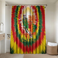 Lithuania Basketball Bathroom Set Champions Skeleton of The Baltic Tie Dye Style - Wonder Print Shop