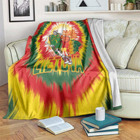 Lithuania Basketball Blanket Champions Skeleton of The Baltic Tie Dye Style - Wonder Print Shop