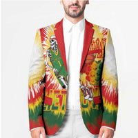 Custom Lithuania Basketball Blazer Champions Skeleton of The Baltic Tie Dye Style - Wonder Print Shop
