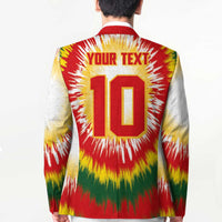 Custom Lithuania Basketball Blazer Champions Skeleton of The Baltic Tie Dye Style - Wonder Print Shop