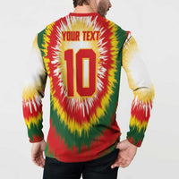 Custom Lithuania Basketball Button Sweatshirt Champions Skeleton of The Baltic Tie Dye Style - Wonder Print Shop