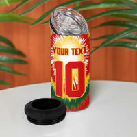 Custom Lithuania Basketball 4 in 1 Can Cooler Tumbler Champions Skeleton of The Baltic Tie Dye Style - Wonder Print Shop