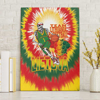 Lithuania Basketball Canvas Wall Art Champions Skeleton of The Baltic Tie Dye Style - Wonder Print Shop