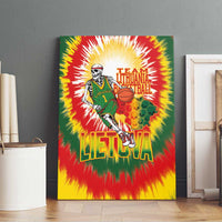 Lithuania Basketball Canvas Wall Art Champions Skeleton of The Baltic Tie Dye Style - Wonder Print Shop