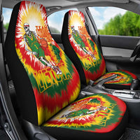 Lithuania Basketball Car Seat Cover Champions Skeleton of The Baltic Tie Dye Style - Wonder Print Shop