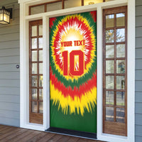 Lithuania Basketball Door Cover Champions Skeleton of The Baltic Tie Dye Style - Wonder Print Shop