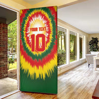 Lithuania Basketball Door Cover Champions Skeleton of The Baltic Tie Dye Style - Wonder Print Shop