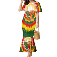 Custom Lithuania Basketball Family Matching Mermaid Dress and Hawaiian Shirt Champions Skeleton of The Baltic Tie Dye Style - Wonder Print Shop