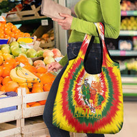 Lithuania Basketball Grocery Bag Champions Skeleton of The Baltic Tie Dye Style - Wonder Print Shop