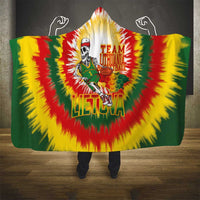 Lithuania Basketball Hooded Blanket Champions Skeleton of The Baltic Tie Dye Style - Wonder Print Shop