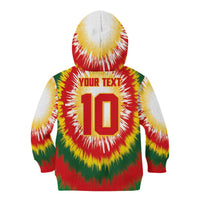 Custom Lithuania Basketball Kid Hoodie Champions Skeleton of The Baltic Tie Dye Style - Wonder Print Shop