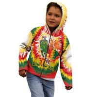 Custom Lithuania Basketball Kid Hoodie Champions Skeleton of The Baltic Tie Dye Style - Wonder Print Shop