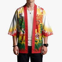 Custom Lithuania Basketball Kimono Champions Skeleton of The Baltic Tie Dye Style - Wonder Print Shop