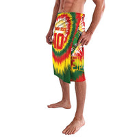 Custom Lithuania Basketball Lavalava Champions Skeleton of The Baltic Tie Dye Style - Wonder Print Shop