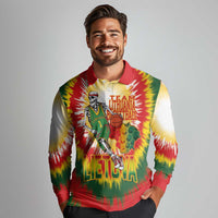 Custom Lithuania Basketball Long Sleeve Polo Shirt Champions Skeleton of The Baltic Tie Dye Style - Wonder Print Shop