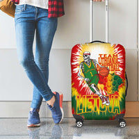 Lithuania Basketball Luggage Cover Champions Skeleton of The Baltic Tie Dye Style - Wonder Print Shop