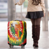 Lithuania Basketball Luggage Cover Champions Skeleton of The Baltic Tie Dye Style - Wonder Print Shop