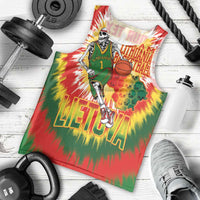 Custom Lithuania Basketball Men Tank Top Champions Skeleton of The Baltic Tie Dye Style - Wonder Print Shop