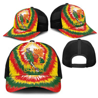 Lithuania Basketball Mesh Trucker Cap Champions Skeleton of The Baltic Tie Dye Style - Wonder Print Shop