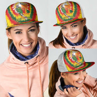 Lithuania Basketball Mesh Trucker Cap Champions Skeleton of The Baltic Tie Dye Style - Wonder Print Shop