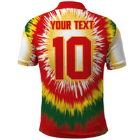 Custom Lithuania Basketball Polo Shirt Champions Skeleton of The Baltic Tie Dye Style - Wonder Print Shop