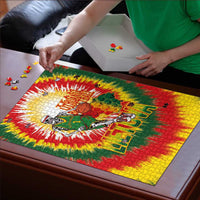 Lithuania Basketball Puzzle Champions Skeleton of The Baltic Tie Dye Style - Wonder Print Shop