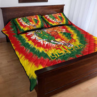 Lithuania Basketball Quilt Bed Set Champions Skeleton of The Baltic Tie Dye Style - Wonder Print Shop